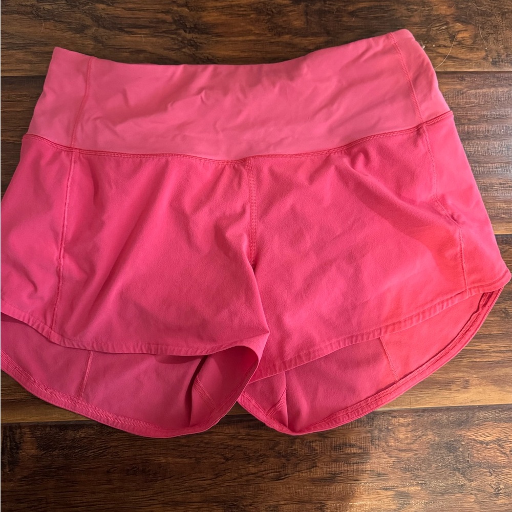 Pink Lululemon Speed Shorts